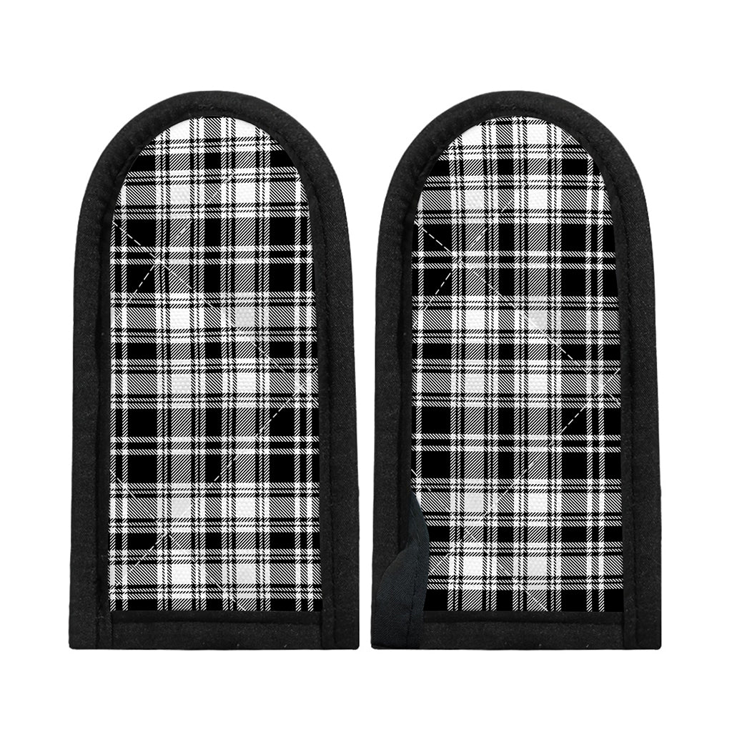 Black And White Plaid Pattern Print Skillet Handle Cover