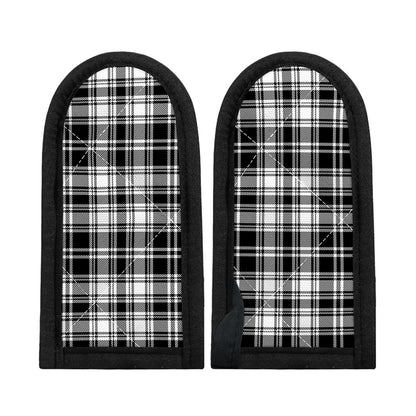 Black And White Plaid Pattern Print Skillet Handle Cover