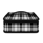 Black And White Plaid Pattern Print Small Lunch Bag
