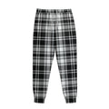Black And White Plaid Pattern Print Sweatpants