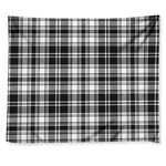 Black And White Plaid Pattern Print Tapestry