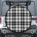 Black And White Plaid Pattern Print Tire Cover