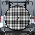 Black And White Plaid Pattern Print Tire Cover With Camera Hole