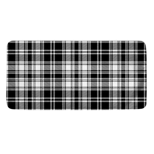 Black And White Plaid Pattern Print Towel