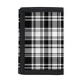 Black And White Plaid Pattern Print Trifold Wallet