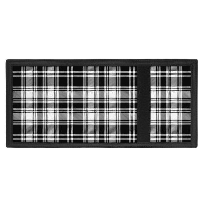 Black And White Plaid Pattern Print Trifold Wallet