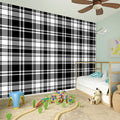 Black And White Plaid Pattern Print Wall Sticker