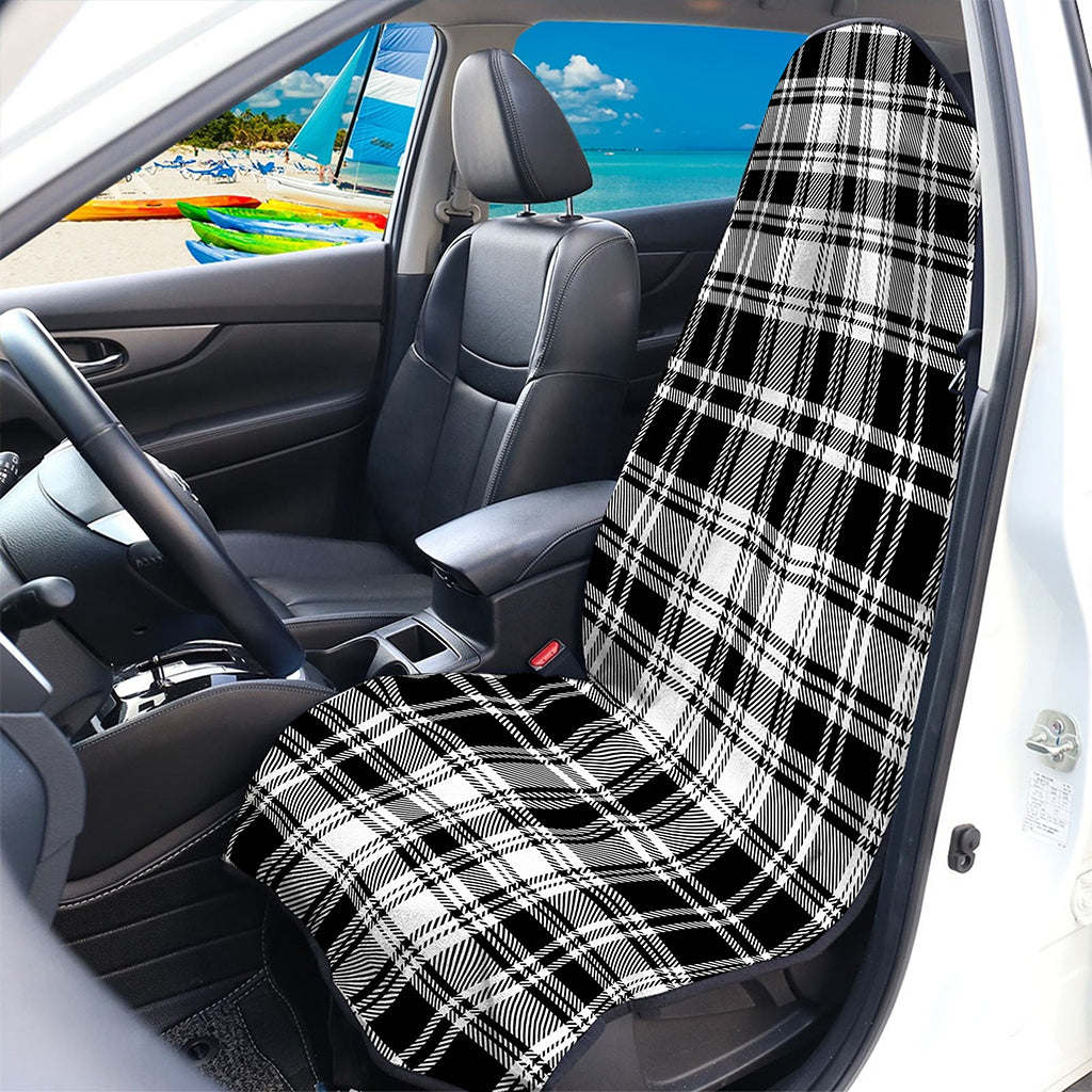 Black And White Plaid Pattern Print Waterproof Car Seat Cover
