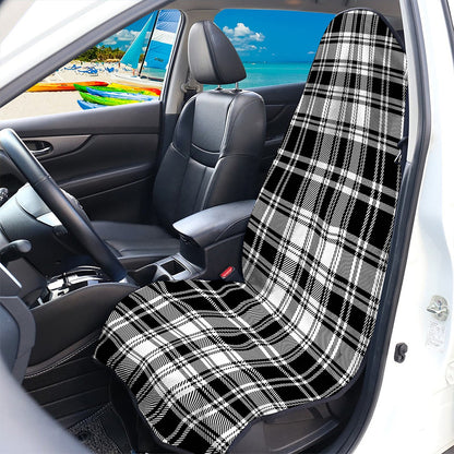 Black And White Plaid Pattern Print Waterproof Car Seat Cover