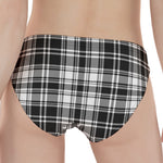 Black And White Plaid Pattern Print Women's Panties