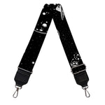 Black And White Planets Pattern Print Bag Strap