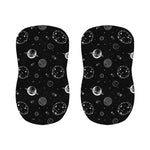 Black And White Planets Pattern Print Bar Stool Covers