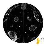 Black And White Planets Pattern Print Basketball