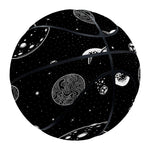 Black And White Planets Pattern Print Basketball