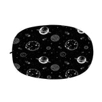 Black And White Planets Pattern Print Car Side Mirror Covers