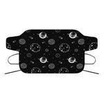 Black And White Planets Pattern Print Car Windshield Snow Cover