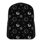 Black And White Planets Pattern Print Casual Backpack