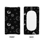 Black And White Planets Pattern Print Changing Pad Cover