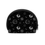Black And White Planets Pattern Print Coin Purse