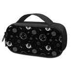 Black And White Planets Pattern Print Insulin Cooler Travel Case