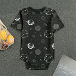 Black And White Planets Pattern Print Men's Bodysuit