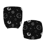 Black And White Planets Pattern Print Office Chair Cover