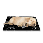 Black And White Planets Pattern Print Pet Cooling Mat Cover