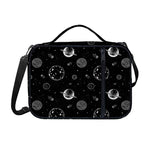 Black And White Planets Pattern Print Shoulder Strap Bible Bag