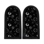 Black And White Planets Pattern Print Skillet Handle Cover