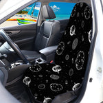 Black And White Planets Pattern Print Waterproof Car Seat Cover