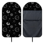 Black And White Planets Pattern Print Waterproof Car Seat Cover