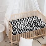 Black And White Playing Card Suits Print Baby Crib Sheet