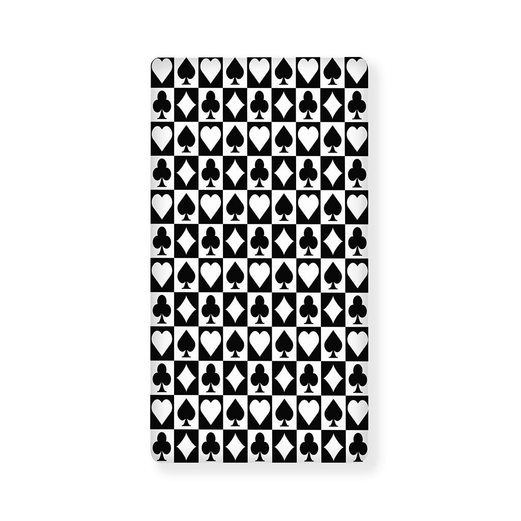 Black And White Playing Card Suits Print Baby Crib Sheet