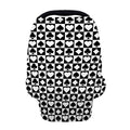 Black And White Playing Card Suits Print Baby Seat Cover