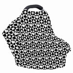Black And White Playing Card Suits Print Baby Seat Cover