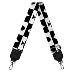 Black And White Playing Card Suits Print Bag Strap