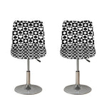 Black And White Playing Card Suits Print Bar Stool Covers