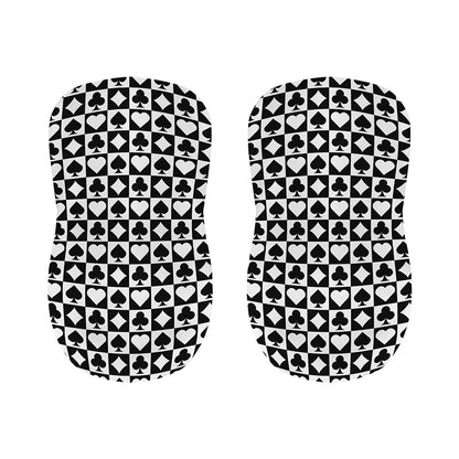 Black And White Playing Card Suits Print Bar Stool Covers