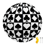 Black And White Playing Card Suits Print Basketball