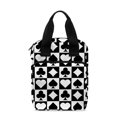 Black And White Playing Card Suits Print Bible Tote Bag