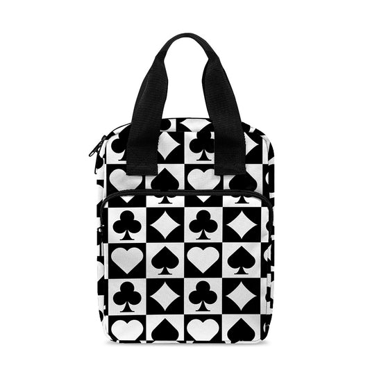 Black And White Playing Card Suits Print Bible Tote Bag