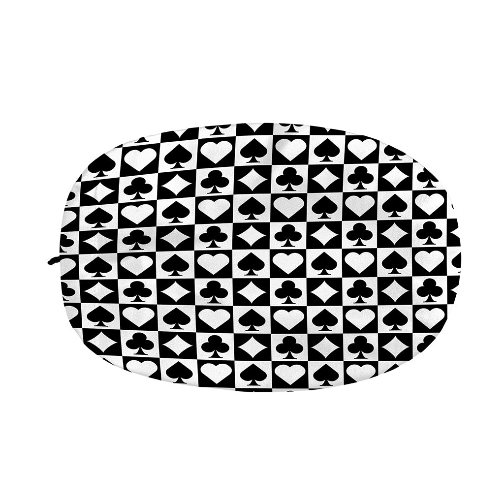 Black And White Playing Card Suits Print Car Side Mirror Covers