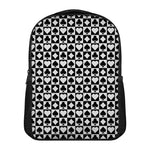 Black And White Playing Card Suits Print Casual Backpack