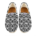 Black And White Playing Card Suits Print Casual Shoes