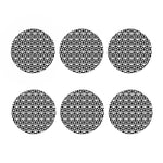 Black And White Playing Card Suits Print Coaster Set