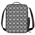 Black And White Playing Card Suits Print Crossbody Lunch Bag