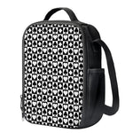 Black And White Playing Card Suits Print Crossbody Lunch Bag