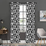 Black And White Playing Card Suits Print Curtain