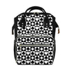 Black And White Playing Card Suits Print Diaper Bag