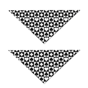 Black And White Playing Card Suits Print Dog Bandana